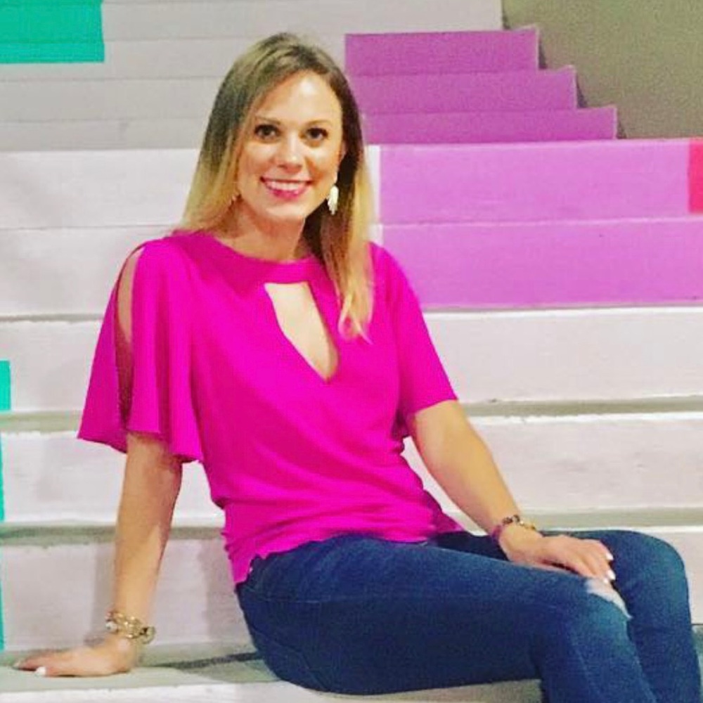 Bebe Split Sleeve Blouse